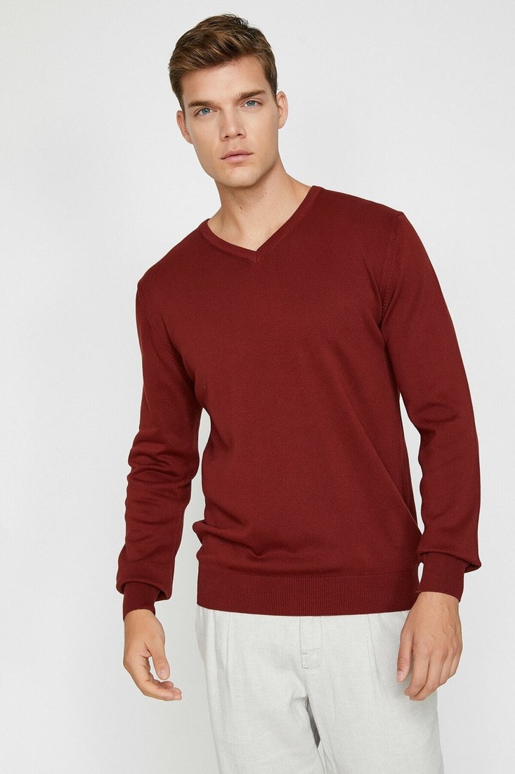 Koton Sweater - Red - Slim