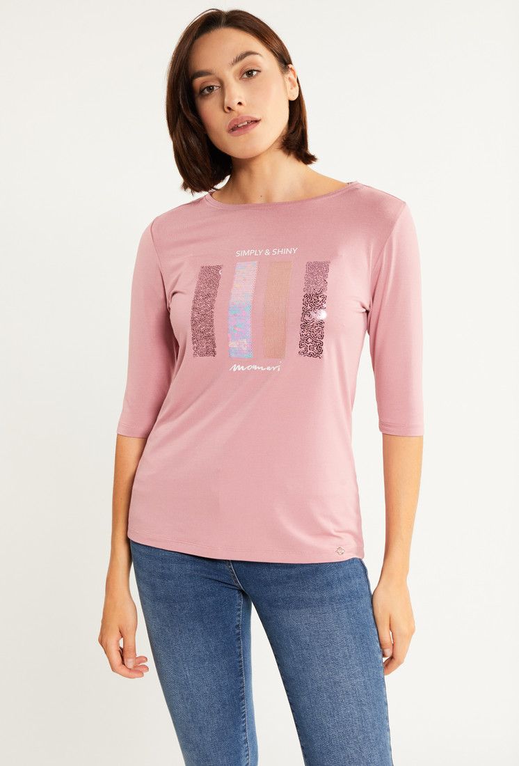 MONNARI Woman's T-Shirts T-Shirt With Decorative Panel