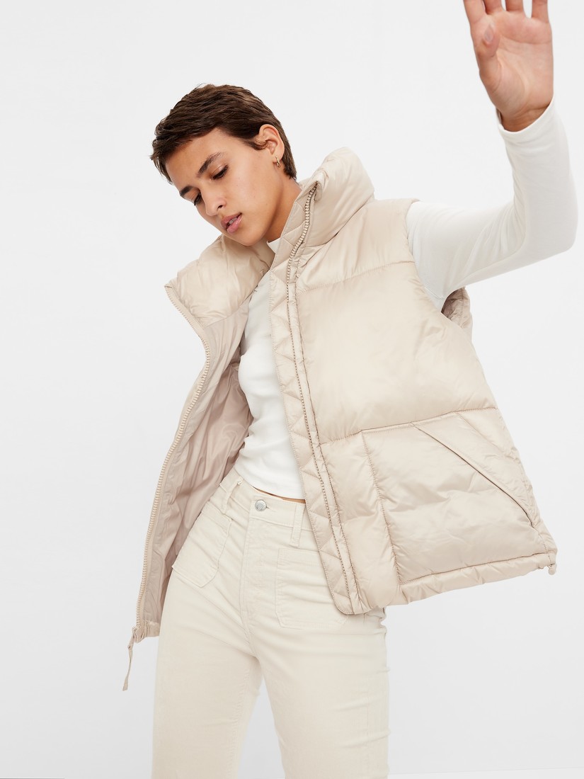 GAP Quilted Zipper Vest - Women