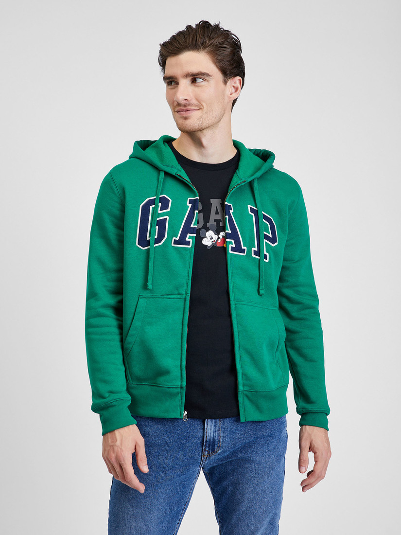 GAP Sweatshirt with logo and hood fleece - Men