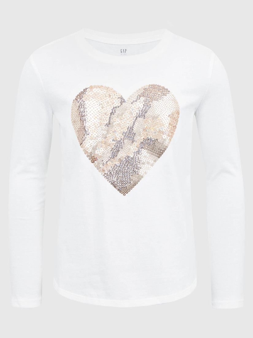 GAP Children's T-shirt with sequined heart - Girls