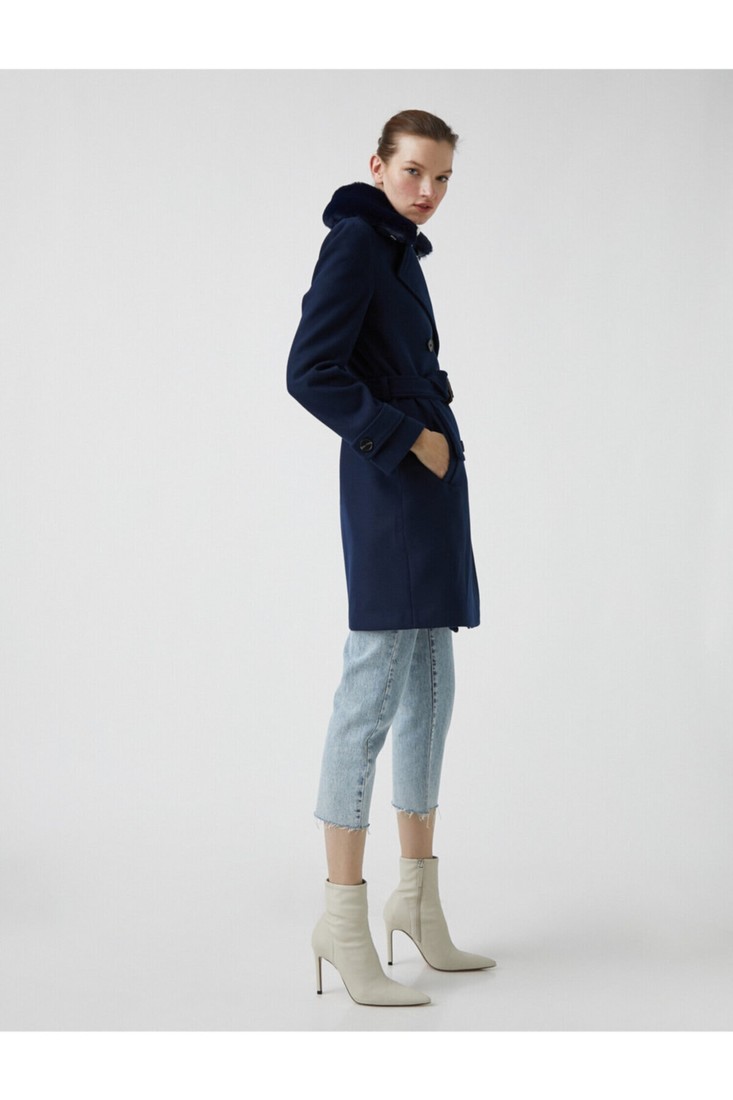 Koton Coat - Navy blue - Double-breasted