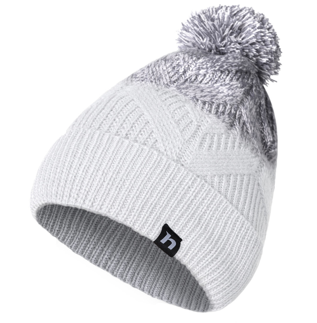 Lady's beanie with pompom Hannah FESSA dawn blue