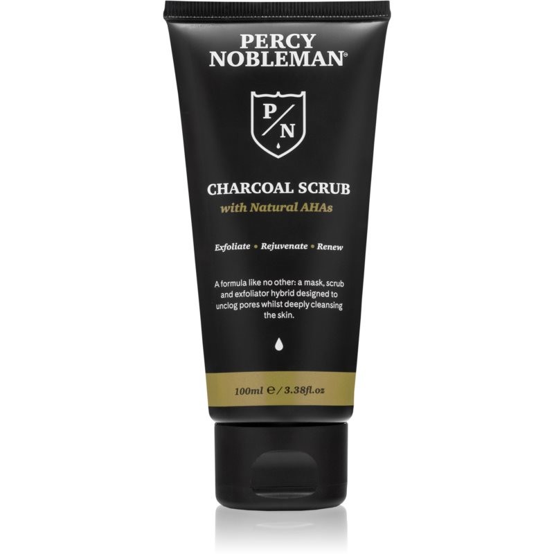 Percy Nobleman Charcoal Scrub čistiaci pleťový peeling 3v1 100 ml