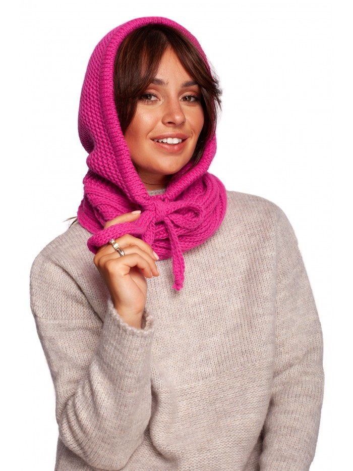 BK095 Knit balaclava - pink EU UNI