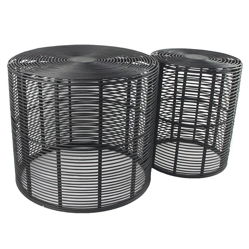 Konferenčný stolík BULAN RATTAN 60 čierna