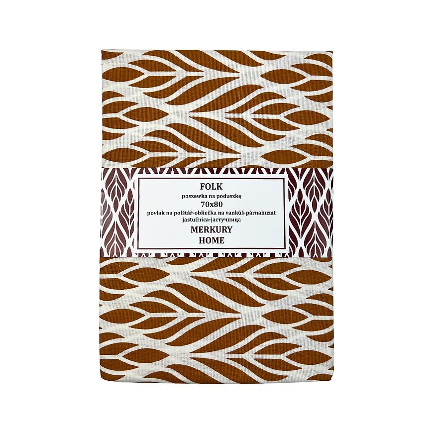 Obliečka Folk ecru/horčica 70x80 Merkury Home