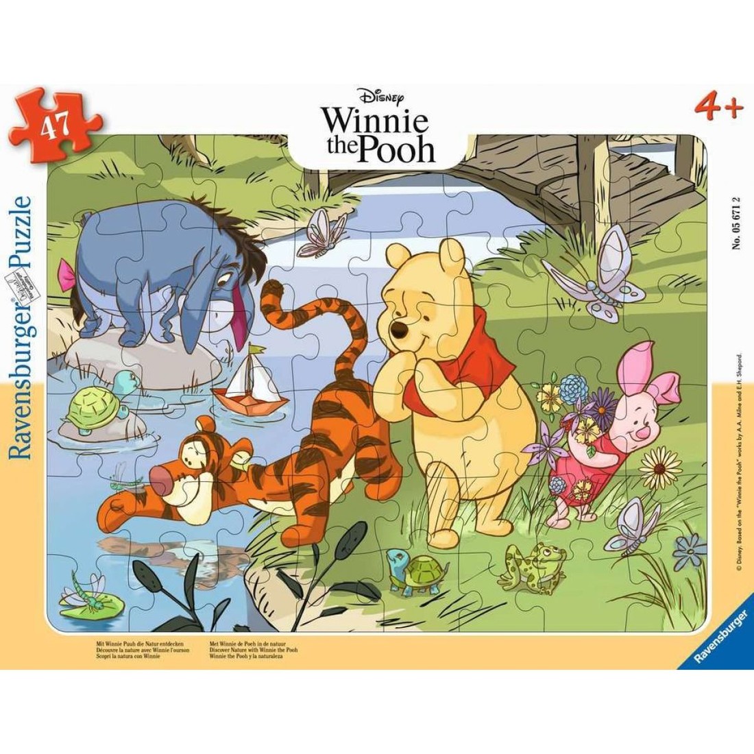 Ravensburger Disney: Medvedík Pú objavuje prírodu Puzzle 47 dielikov