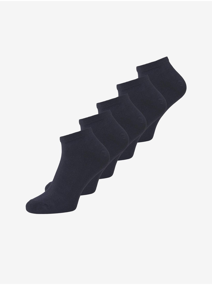 Set of five pairs of dark blue men's socks Jack & Jones Dongo - Men