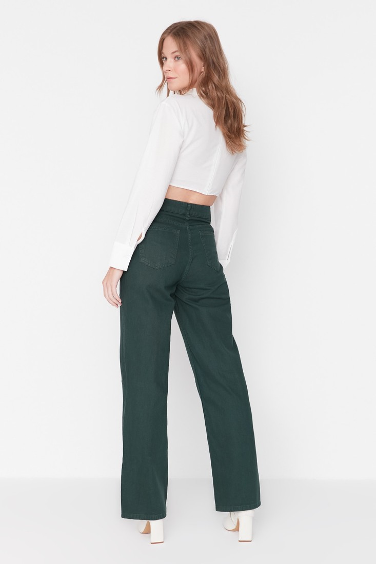 Trendyol Jeans - Green - Wide leg