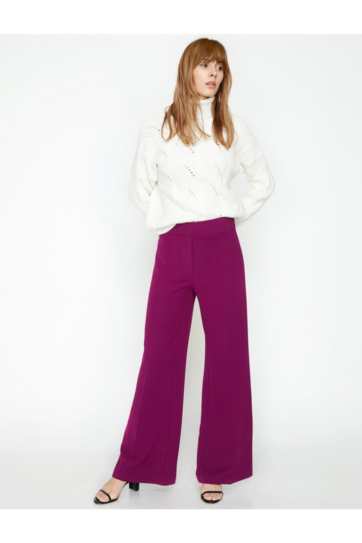 Koton Pants - Purple - Wide leg