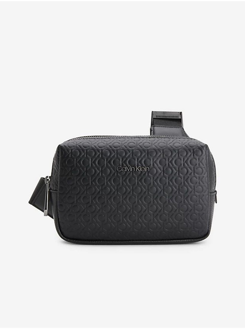 Black Men's Patterned Shoulder Bag Calvin Klein Must Mono B - Men