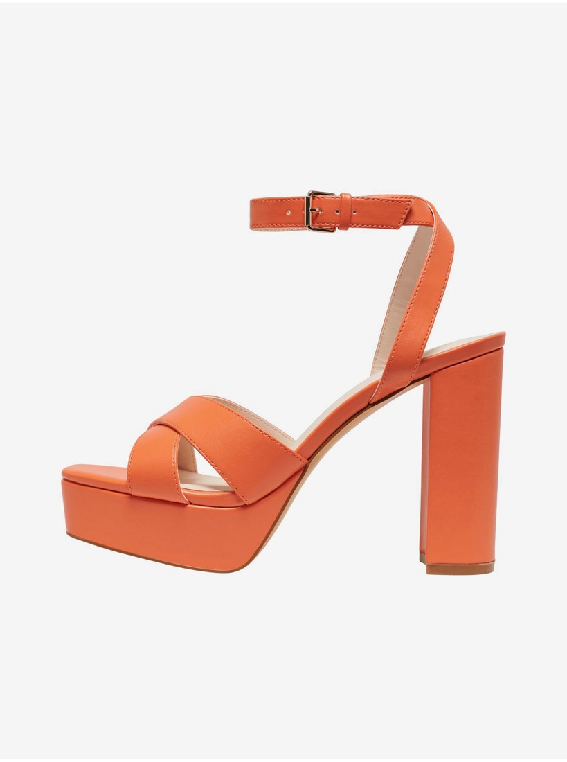 Orange Women's High Heel Sandals ONLY Autum - Women