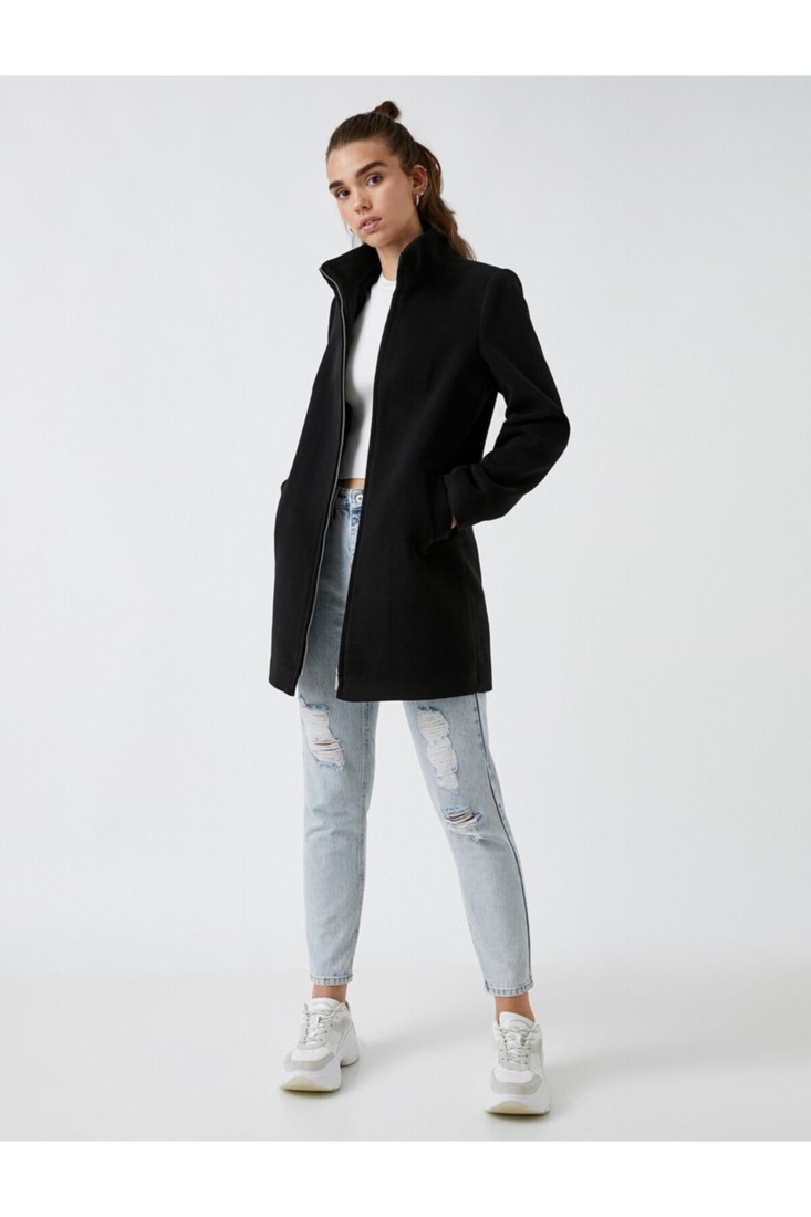 Koton Coat - Black - Parkas