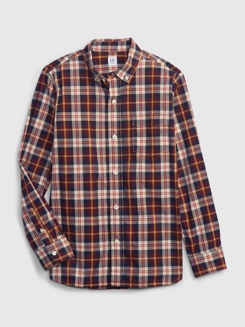GAP Kids Checkered Oxford Shirt - Boys