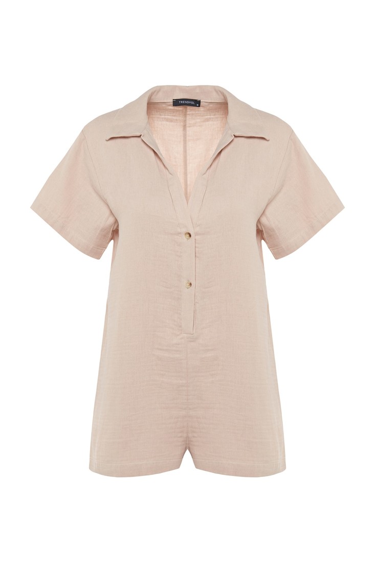 Trendyol Jumpsuit - Ecru - Relaxed
