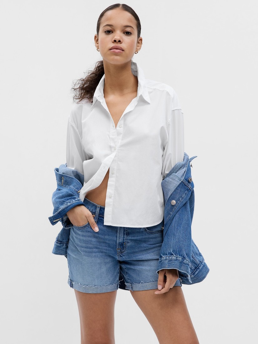 GAP Denim Shorts girlfriend mid rise - Women