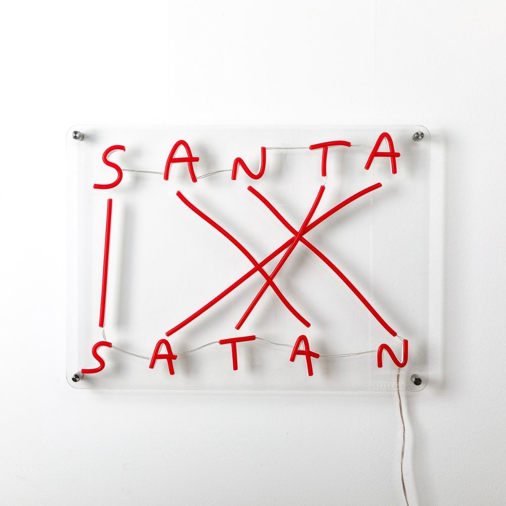 LED dekorácia na stenu SANTA-SATAN Seletti 52 cm
