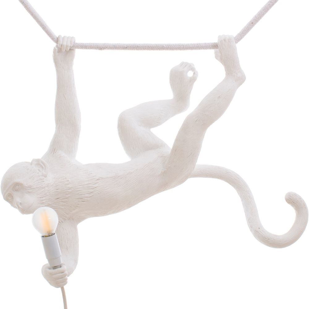 Stropné svetlo MONKEY SWING Seletti 59 cm biele