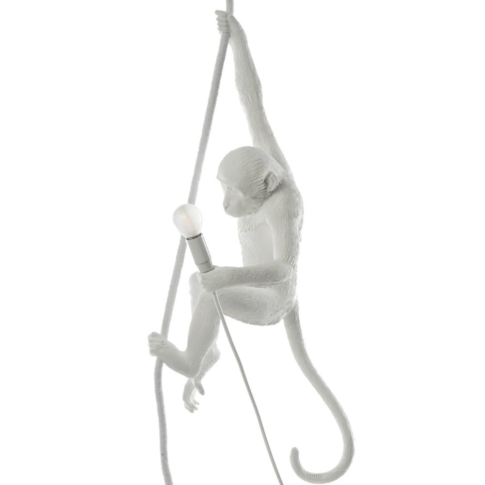 Stropné svietidlo MONKEY WITH ROPE Seletti 76,5 cm biele