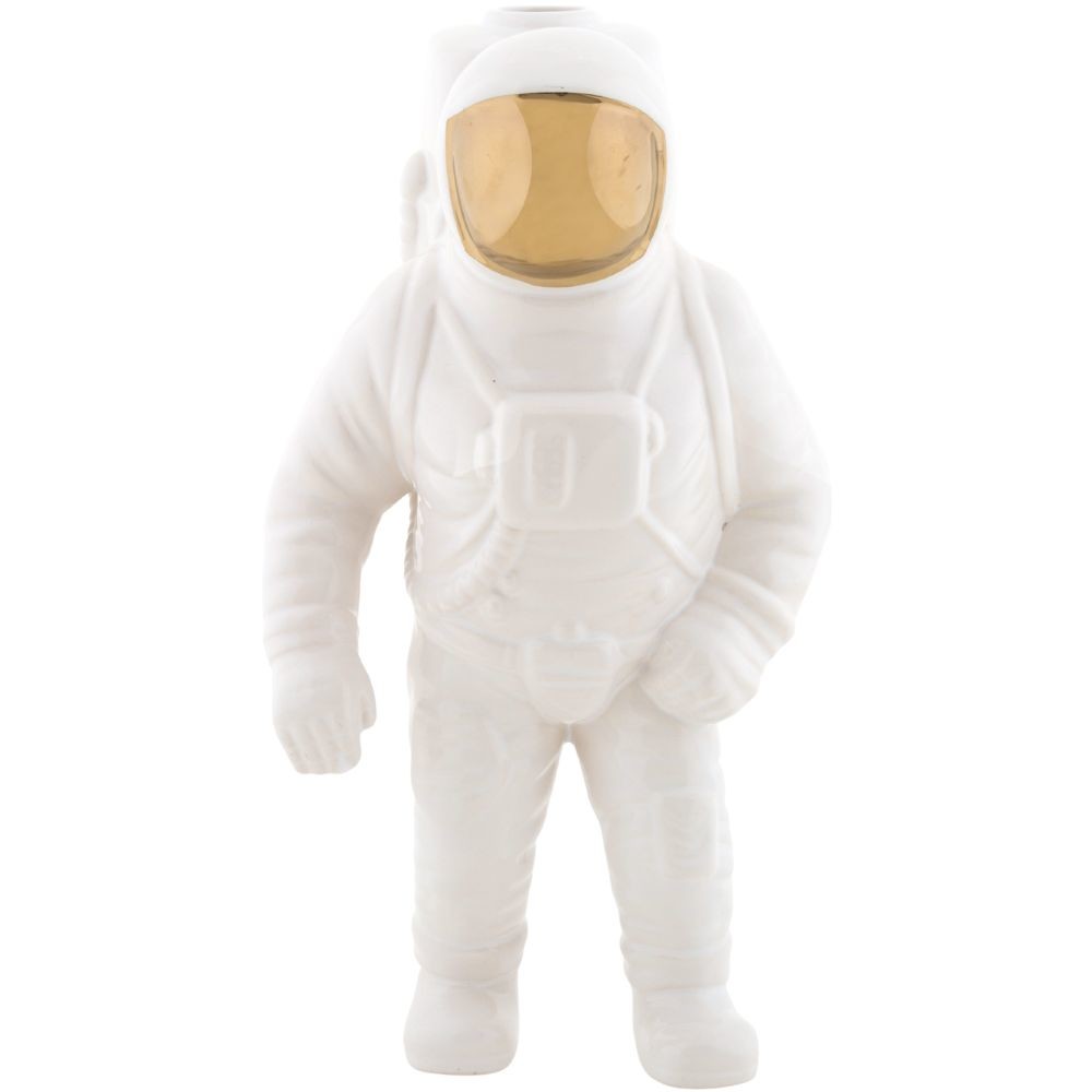 Váza COSMIC DINER STARMAN Seletti 28 cm biela