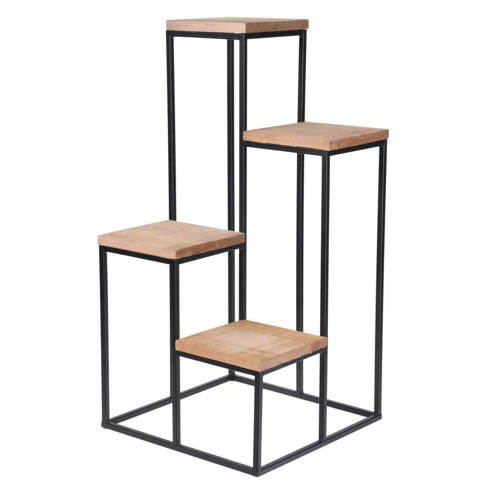 Stojan na květiny ALFA 34 cm černý/hnědý