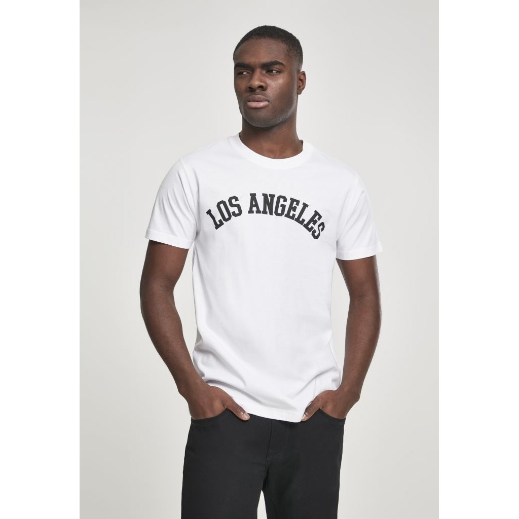 Tričko Mister Tee Los Angeles - biele, 3XL
