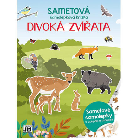 JIRI MODELS Zamatová samolepková knižka/ Divoké zvieratá