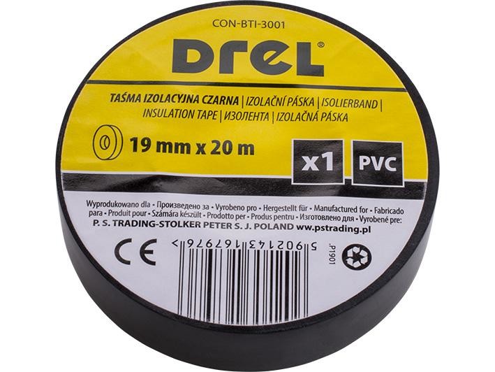Drel PVC izolačná páska čierna 19mmx0,18mmx20m