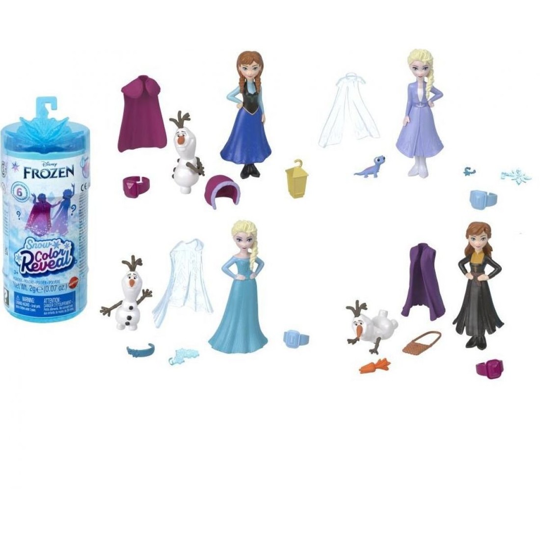 Mattel Frozen Snow Reveal Malá bábika 10 cm