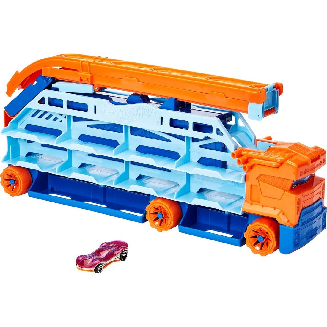 Mattel Hot Wheels Ťahač s vysokou dráhou 61 cm