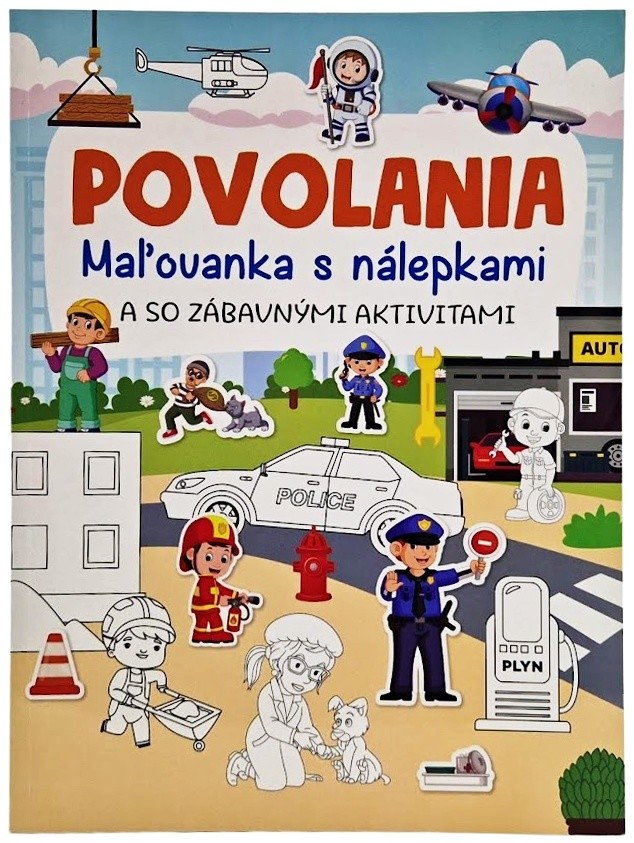 Povolania-maľovanka s nálepkami