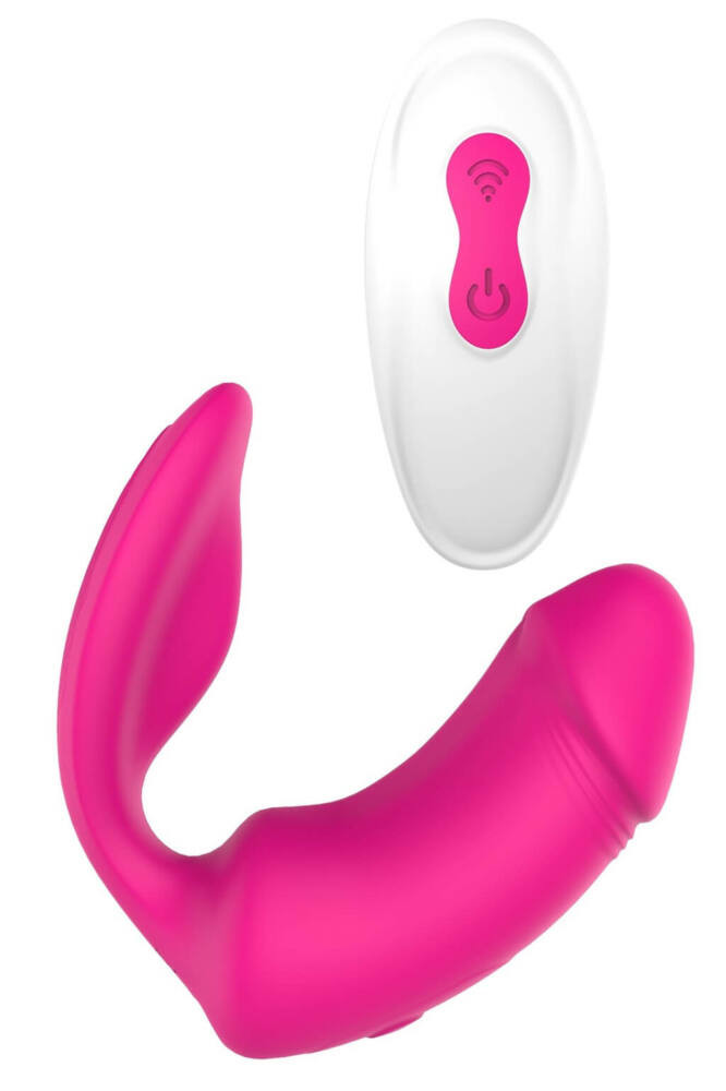 Vibes of Love Duo - rechargeable, radio 2in1 clit vibrator (pink)