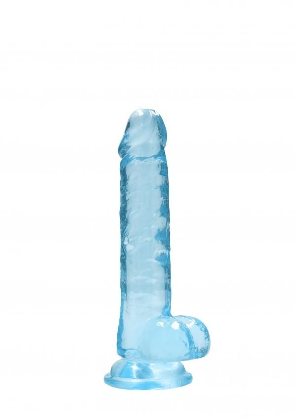 Realrock gélové dildo s prísavkou 17 cm modré