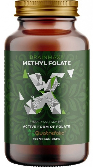 Brainmax methyl folate kyselina listová v aktívnej forme 400 mcg 100