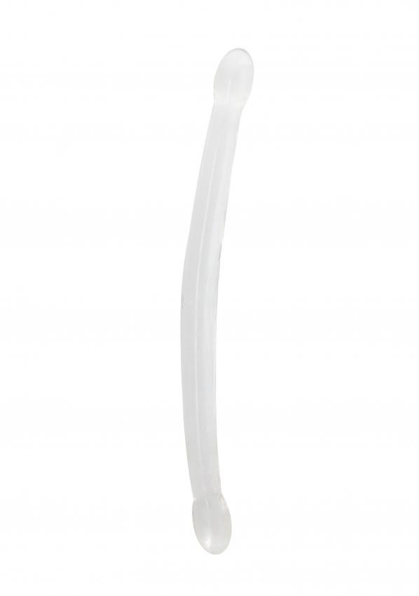 REALROCK Non Realistic obojstranné gélové dildo 42 cm - transparentné