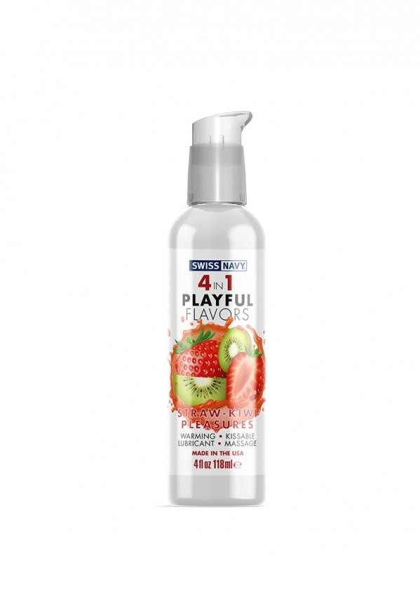 Swiss Navy Playful 4 in1 lubrikačný gél Straw-Kiwi Pleasures Flavor 118ml