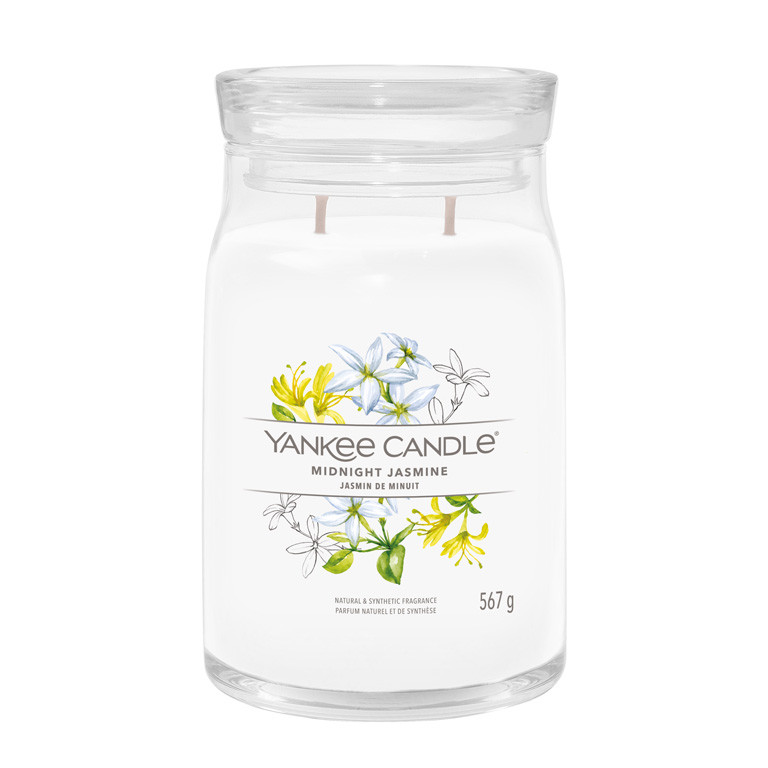 Yankee Candle Aromatická sviečka Signature sklo veľké Midnight Jasmine 567 g