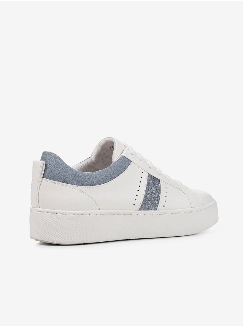 Blue-White Women's Sneakers on the Geox Platform - Women
