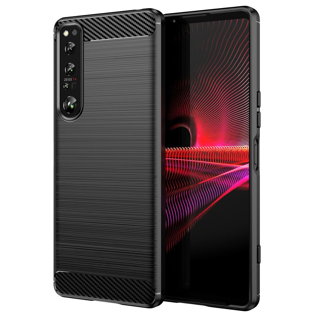 IZMAEL Sony Xperia 1 IV Puzdro Carbon Bush TPU  KP24269 čierna