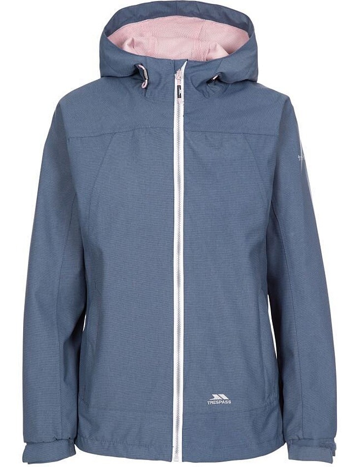 Dámska nepremokavá bunda Trespass Virtual v modrej farbe s vodeodolnou av