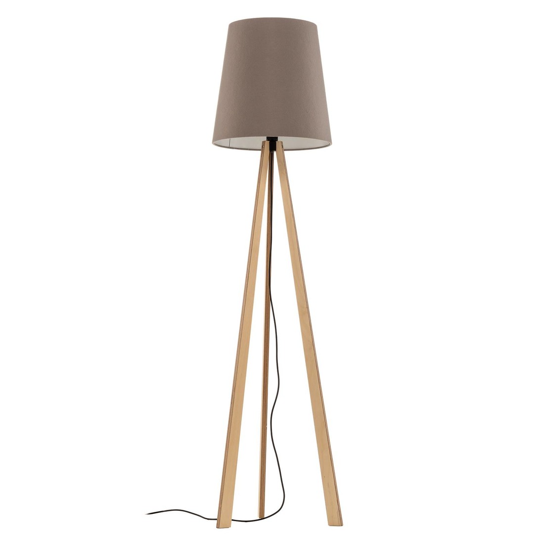 Rothfels Jata stojacia lampa drevo plsť sivá