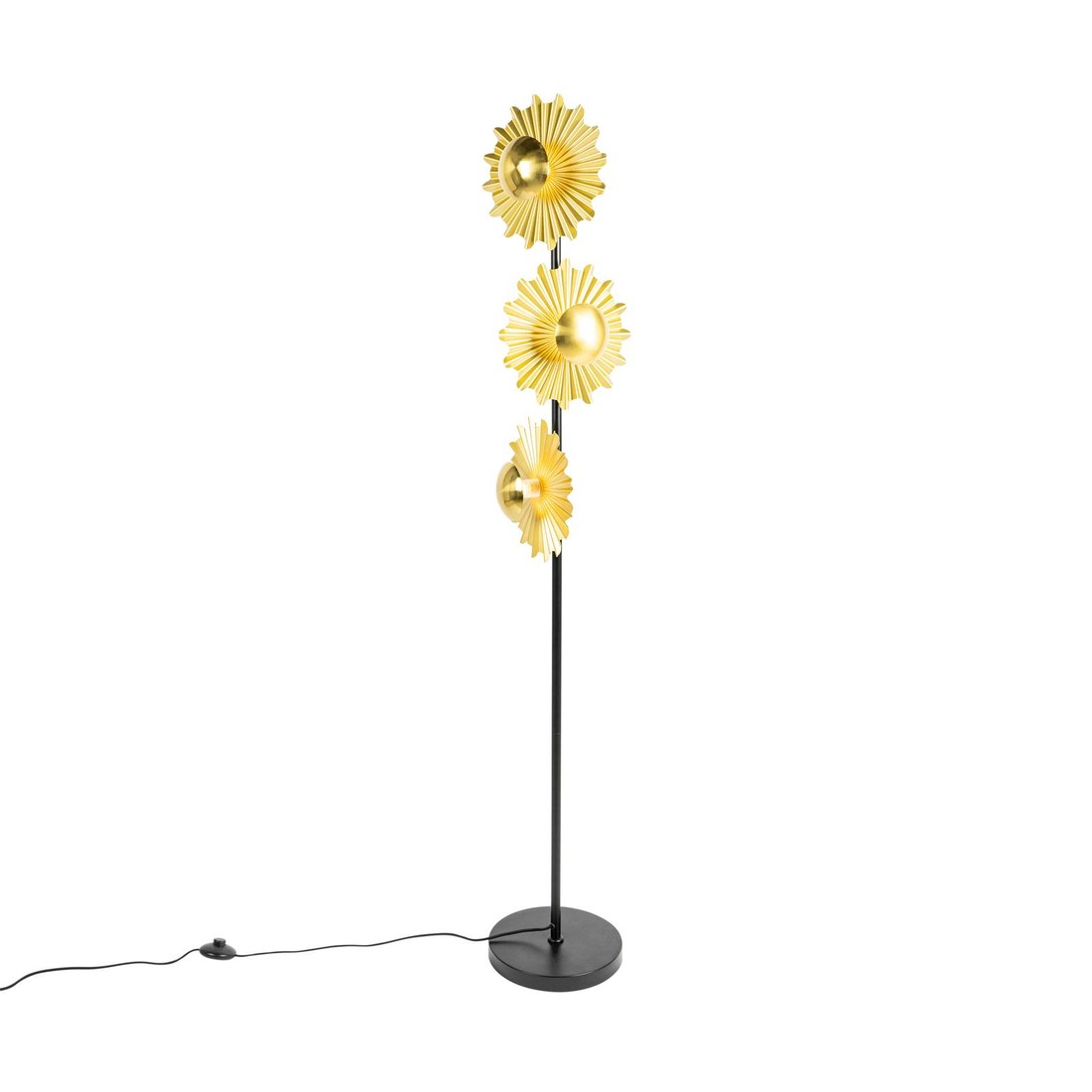 Lindby Senmia stojacia lampa v zlatej, 3-plameňové