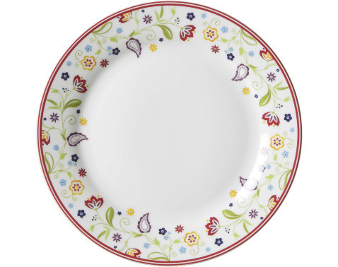 Plytký tanier Shanti 27 cm, farebné kvety%