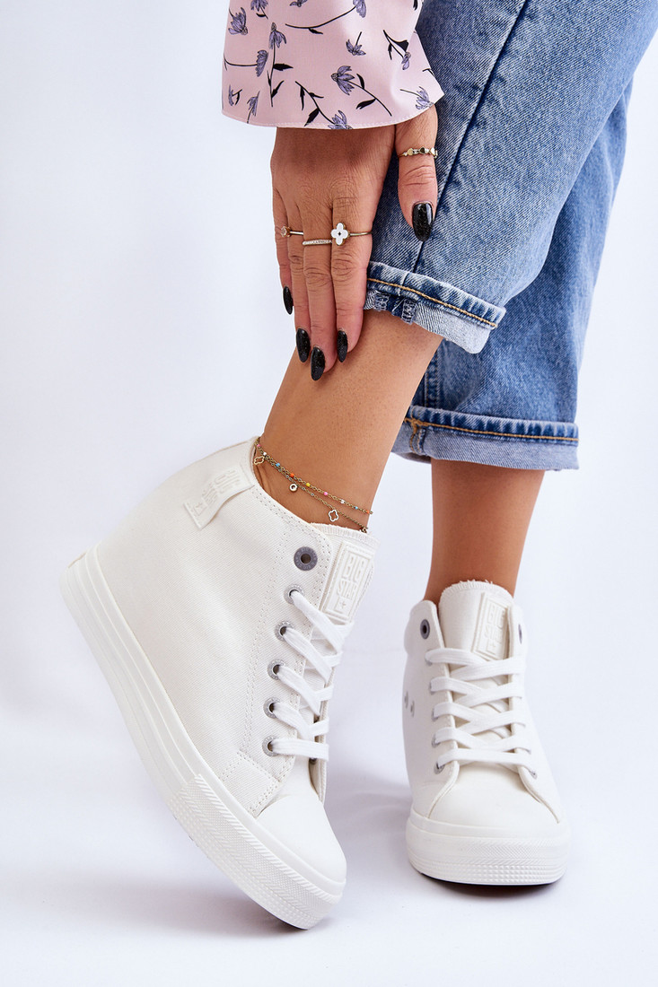 High Sneakers on a Hidden Wedge Big Star LL274035 White