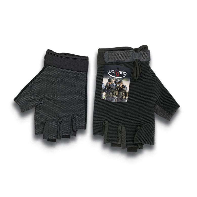Rukavice bezprsté Barbaric Fingerless - čierne