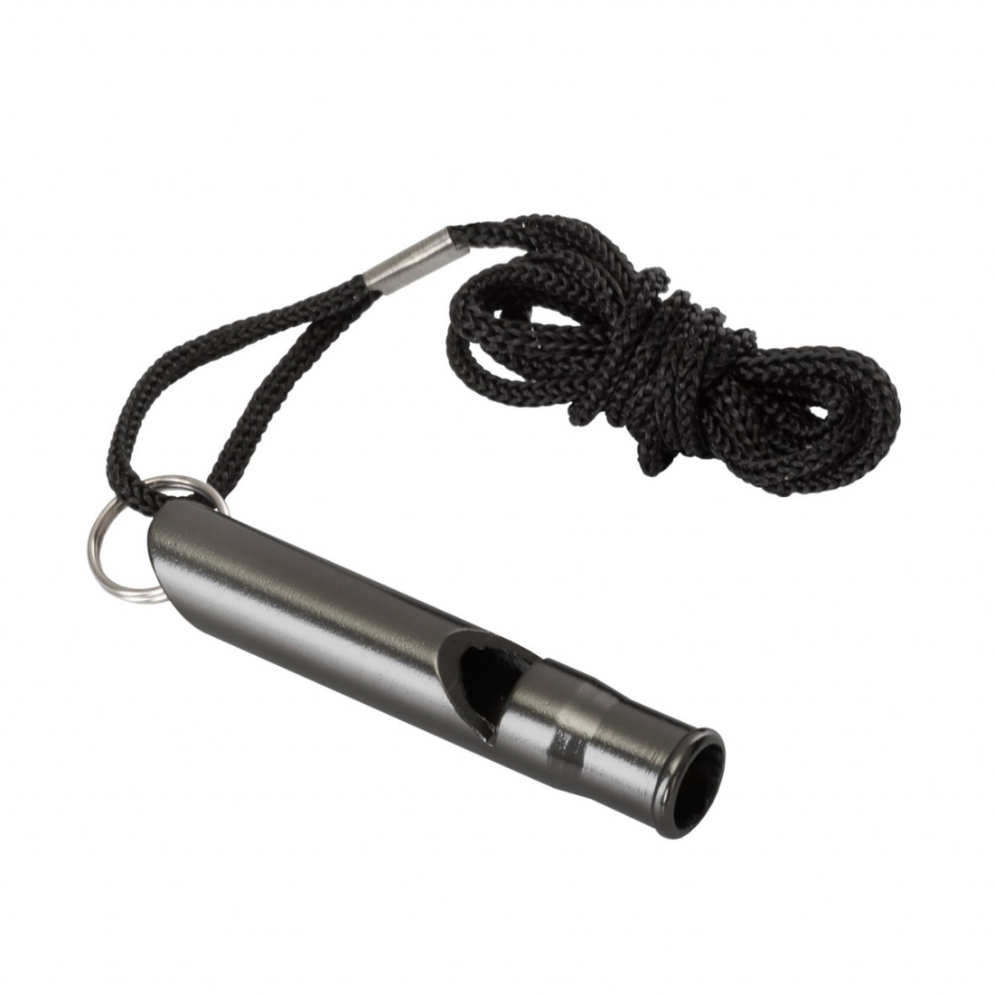 Píšťalka kovová Survival Whistle - čierna