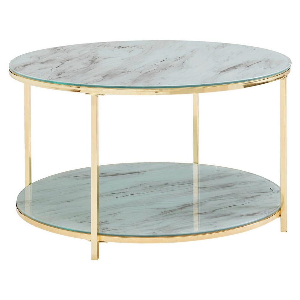 Konferenčný Stolík Sklo/kov Š: 80cm