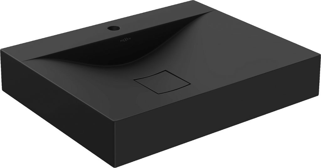 MEXEN - Poli umývadlo na dosku konglomerát 1/O 60 x 48 cm, čierna 23026071