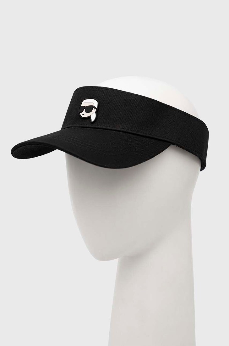 Šilt Karl Lagerfeld čierna farba, s nášivkou